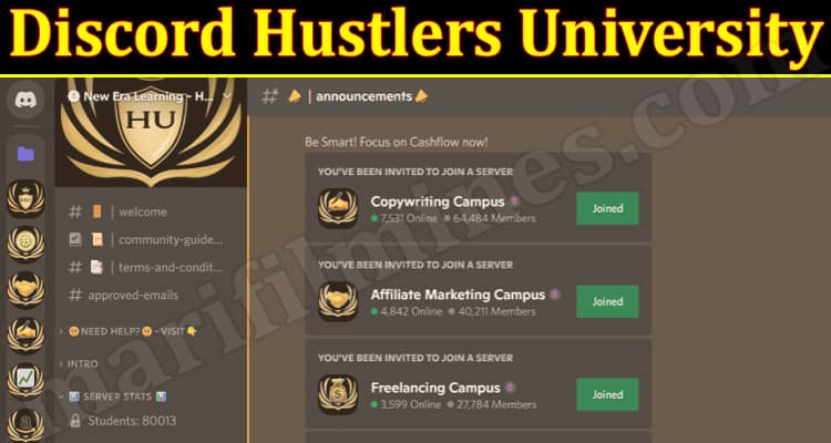 Hustlers university discord